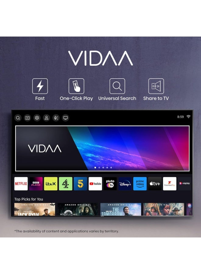 Hisense 85 Inch Smart TV 4K UHD LCD Dolby Vision, Natural Colour Enhancer,VIDAA U5 OS, Youtube, Netflix, Disney +, Freeview Play and WiFi, Voice Command 85A62N black - Image 5