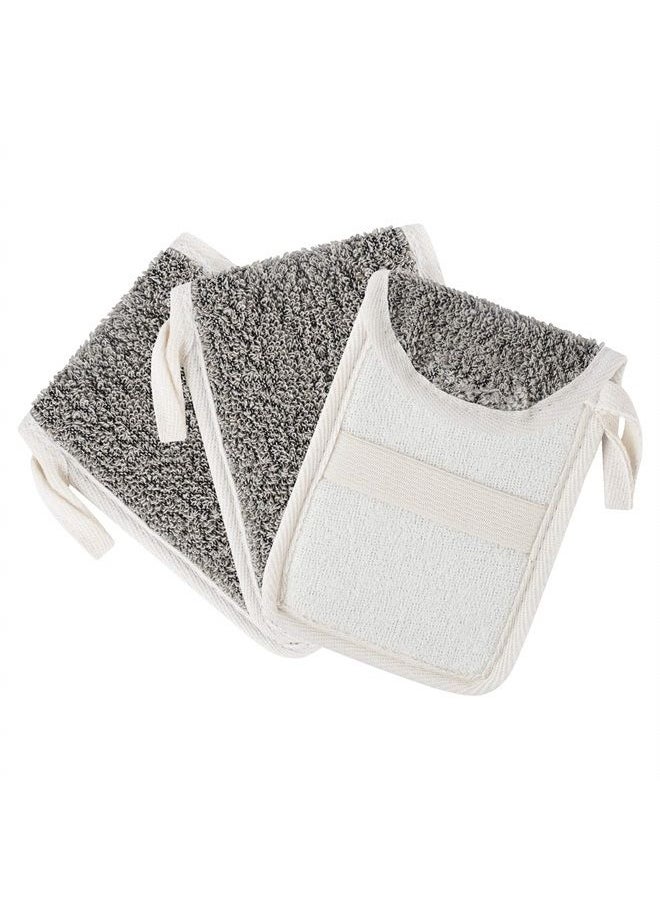 Linkidea 3 Pack Soap Saver Pouch, Flax Exfoliating Soap Bag Body Scrubber Exfoliator Sponge Holder Hanging Rope Bags for Bath or Shower  - Image 1