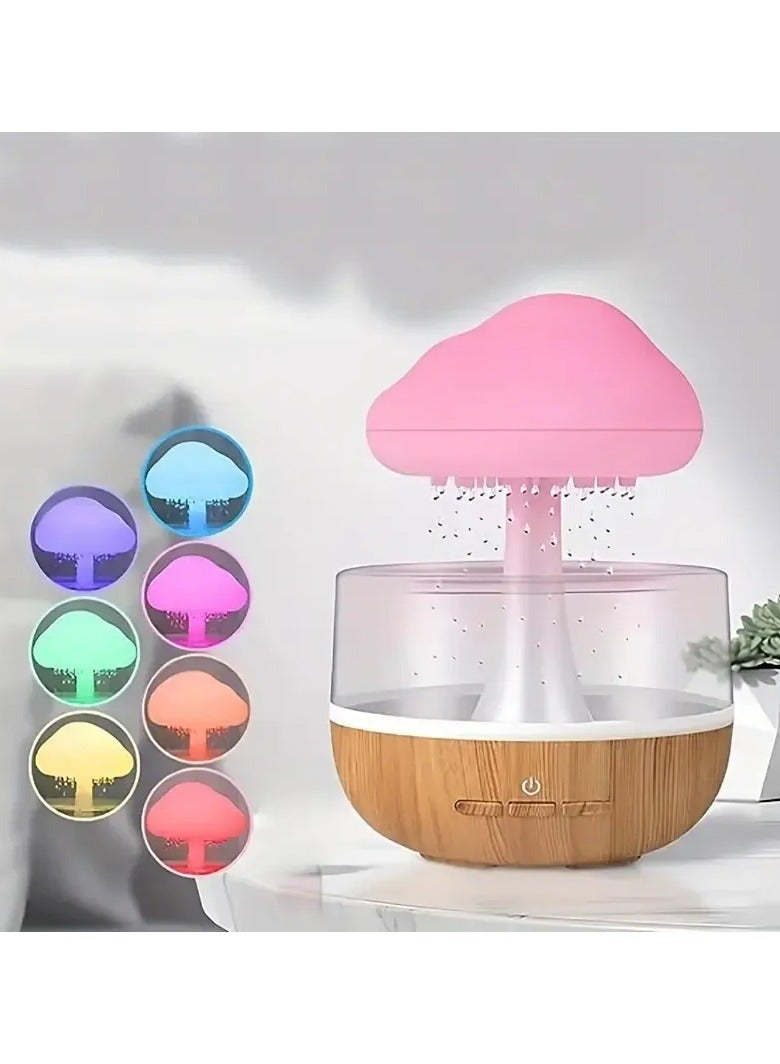 DubaiGallery Raining Cloud Night Light Aromatherapy Essential Oil Diffuser Humidifier Relaxing Mood Water Drop Sound - Image 1