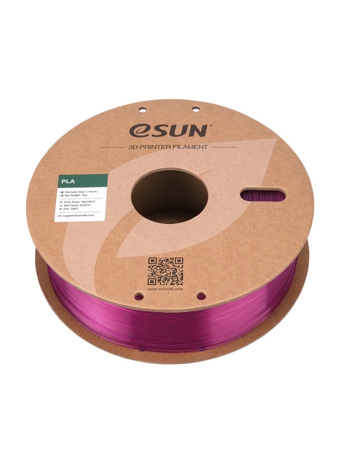 eSun 3D Printer Filament PLA 1.75 mm Dimensional Accuracy +/- 0.05 mm 1 Kg (2.2 lbs) Spool 3D Printing Material for 3D Printers – Glass Purple - Image 2
