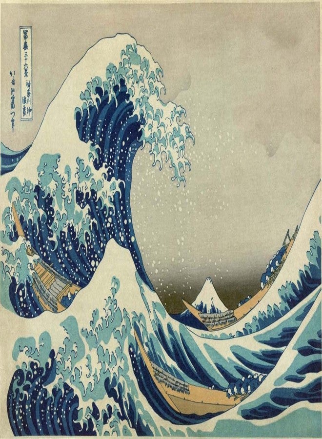 Tallenge - The Great Wave Off Kanagawa Art by Katsushika Hokusai - Unframed Rolled A3 Size Poster (11.6x16.5 inches)