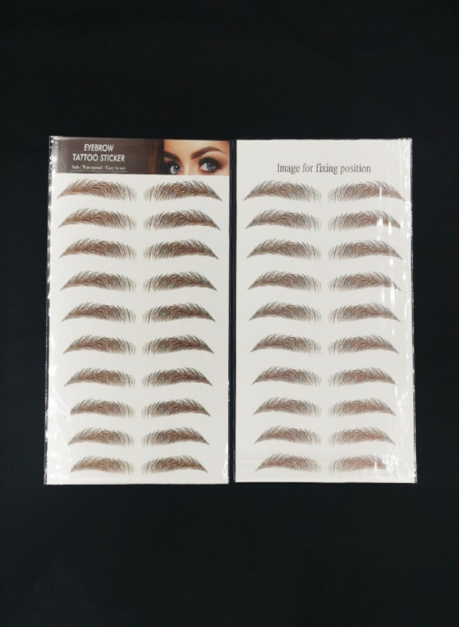 6D Eyebrow Tattoos Stickers Eyebrow Water Transfers Stickers Hair-Like Waterproof Eyebrow Stickers for Brow Grooming Shaping Assorted Styles for Women & Girls - Image 4