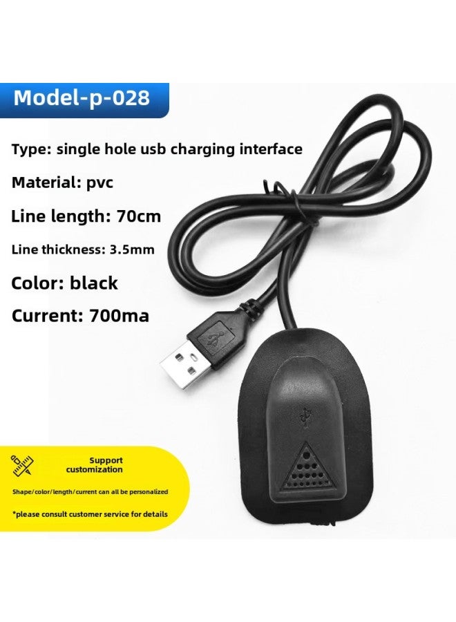 Luggage USB Charging Cable Backpack Extension Cable External Charging Interface USB Data Cable Shell Accessories Wholesale-Color:Model-jp-028 (normal)  - Image 1