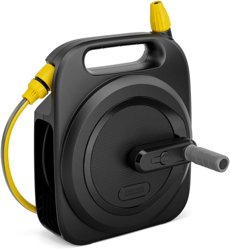 Kärcher Karcher HBX 2.10 Compact Hose Box – Portable Garden Hose Reel Set with 10m Hose, Spray Nozzle and Connectors - Image 1