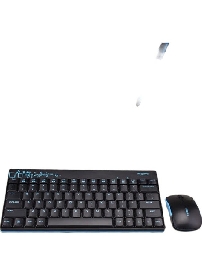 Mofii X210 Wireless Keyboard And Mouse Combo, Office Keyboard And Mouse Set, Portable, Computer Keyboard, Laptop Keyboard, All-In Machine, Blue And Black - Image 1