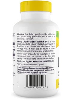 Healthy Origins Biotin 10000 Mcg (Usp Grade Nongmo Gluten Free Hair Support Nail Support) 360 Veggie Caps  - Image 4