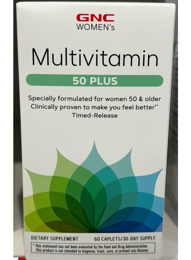 GNC Women's Multivitamin 50 Plus |Supports Bone, Eye, Memory, Brain and Skin Health with Vitamin D, Calcium and B12 | Helps Increase Energy Production | 60 Caplets - Image 5