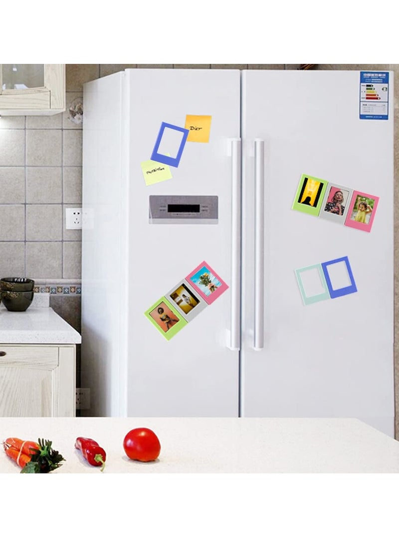 Excefore Magnetic Picture Frame Set for Refrigerator, 10 Pack 2x3 Mini Frames for Polaroid and Instax Photos, Wallet Size Picture Frames - Image 4