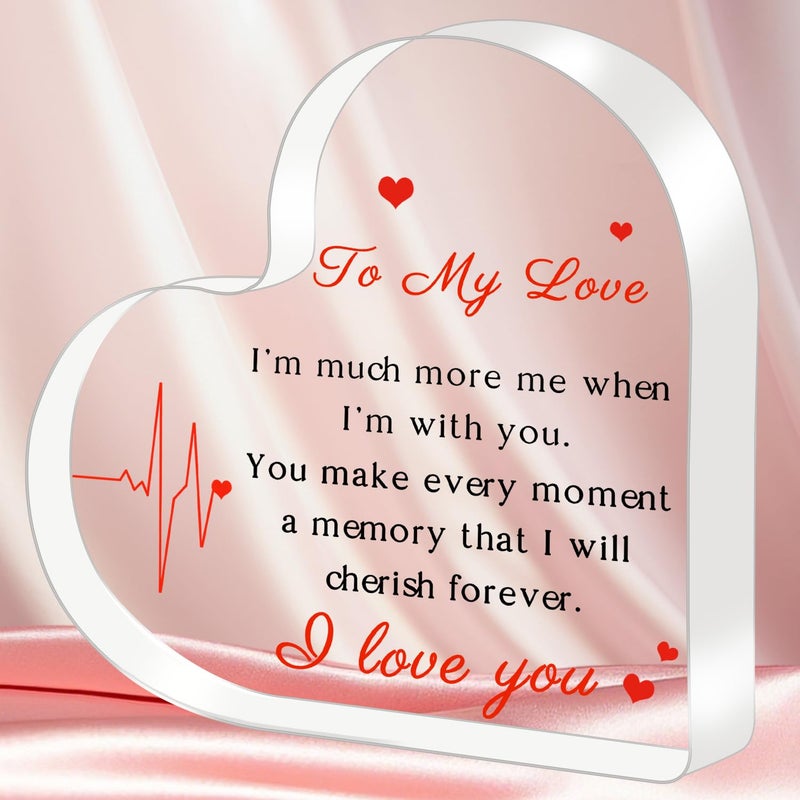 ilifemate Valentines Day Gifts for Her/Him  Gifts for Boyfriend  Girlfriend - Engraved Acrylic Valentines Day Gifts  Birthday  Anniversary  Christmas  Valentine's Gifts for Husband  Wife  Boyfriend  Girlfriend - Image 1