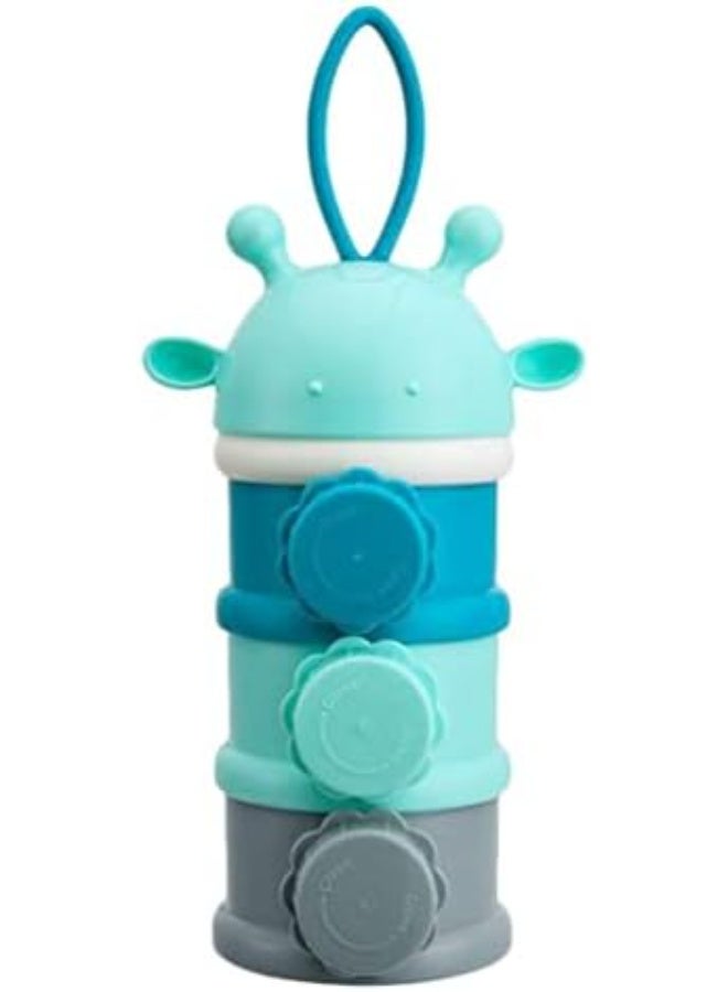 Baby Milk Powder Formula Dispenser, Formula Dispenser Non Spill, 3 Compartments Smart Stackable Baby Feeding Travel Storage Container, Good Sealing, for Storing Oatmeal, Cornflour, Nuts, Candy - Image 1