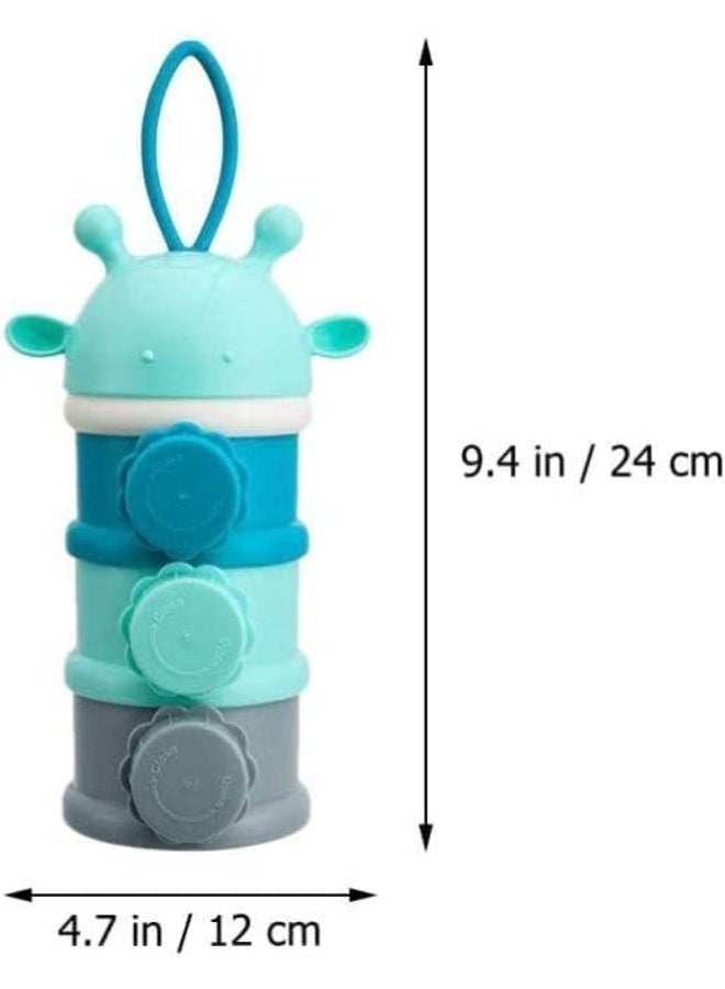 Baby Milk Powder Formula Dispenser, Formula Dispenser Non Spill, 3 Compartments Smart Stackable Baby Feeding Travel Storage Container, Good Sealing, for Storing Oatmeal, Cornflour, Nuts, Candy - Image 2