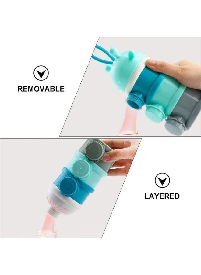 Baby Milk Powder Formula Dispenser, Formula Dispenser Non Spill, 3 Compartments Smart Stackable Baby Feeding Travel Storage Container, Good Sealing, for Storing Oatmeal, Cornflour, Nuts, Candy - Image 4