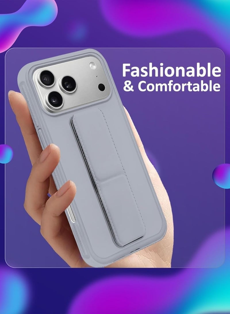 Case for Iphone 17 Pro Back Stand Case Magnetic Car Holder Soft Silicone Case Horizontal and Vertical Kickstand Cover Full protection Case for iPhone 17 Pro - Image 5