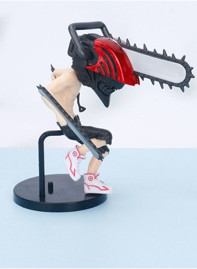 Generic - Set of 2 Anime Chainsaw Man Action Figure, Pochita Figure, Collectible Model Statue Figure Toy, High Quality Cartoon Figure Toy Suitable For Car and Table Decoration - Image 1