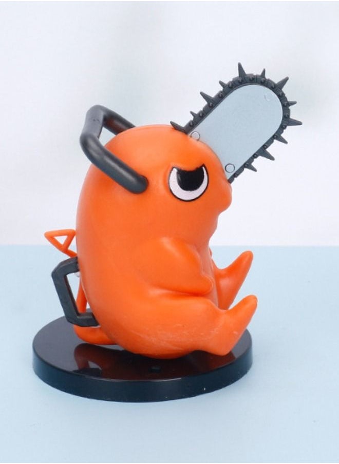 Generic - Set of 2 Anime Chainsaw Man Action Figure, Pochita Figure, Collectible Model Statue Figure Toy, High Quality Cartoon Figure Toy Suitable For Car and Table Decoration - Image 1