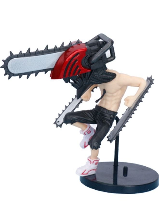 Generic - Set of 2 Anime Chainsaw Man Action Figure, Pochita Figure, Collectible Model Statue Figure Toy, High Quality Cartoon Figure Toy Suitable For Car and Table Decoration - Image 1