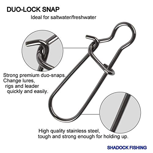 Shaddock Fishing 100 Pack Duo Lock Snaps(Size 2# Test: 55LB) - Image 4