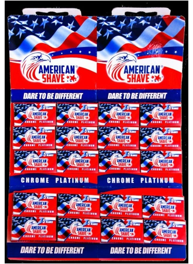 AMERICAN SHAVE Chrome Platinum Truck Pack 20 pcs x 5 razor  - Image 1