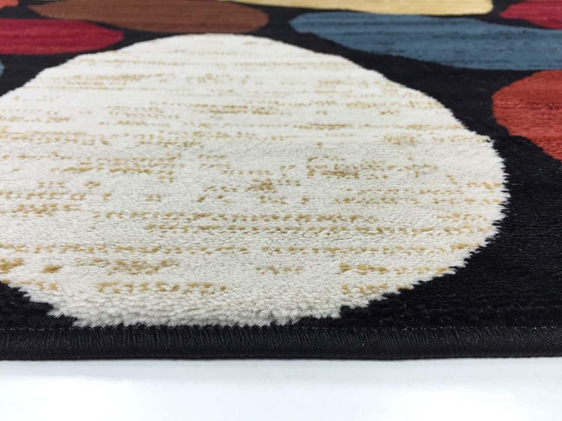RugStylesOnline Studio Collection Black Multi Color Dunes Stones Contemporary Design Area Rug MultiColor 710 x 910  - Image 5
