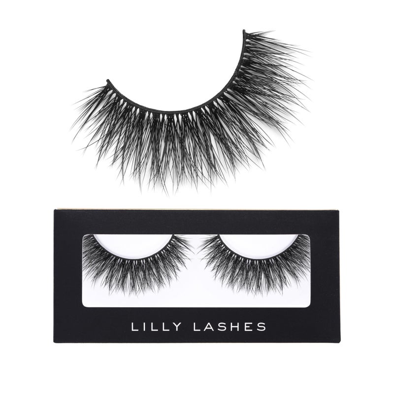 Lilly Lashes Brooklyn Lash Premium Synthetic Full Bodied Round 15mm Black False Lashes