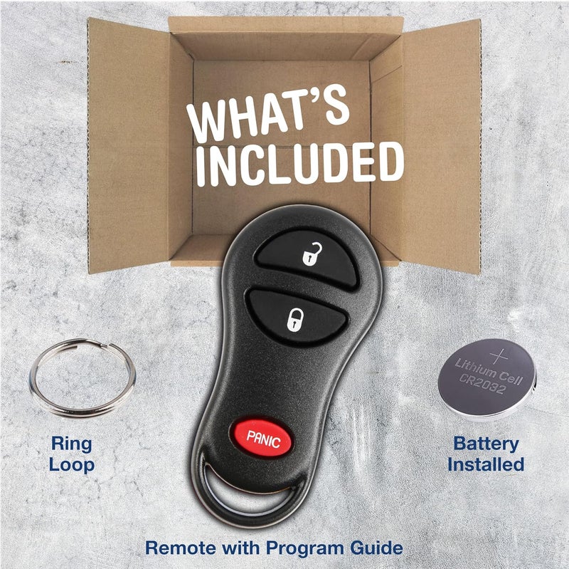 KeylessOption Keyless Entry Remote Fob Uncut Ignition Car Key Replacement for Jeep 56036859, GQ43VT9T - Image 2