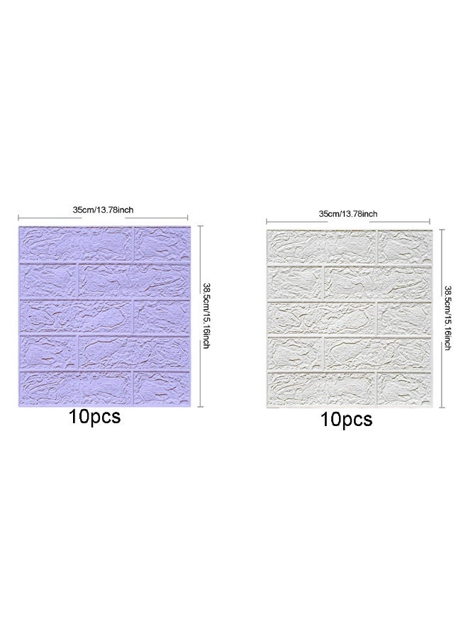 20pcs Art Simulation Wall Tile Wall Sticker, Self-Adhesive Foam Brick Wallpaper, Can Be Combined Freely, Suitable For Bedroom, Bathroom And Kitchen - Image 4