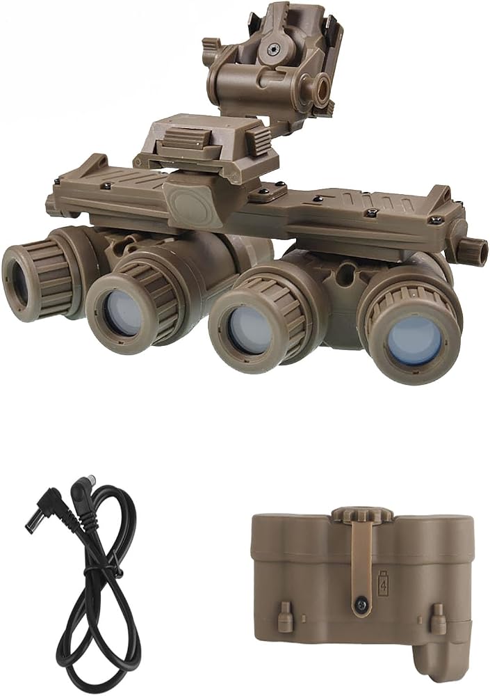Hdlsina Airsoft Tactical Cosplay GPNVG18 Binoculars Night Vision Goggles Model No Function,L4G24 Night Vision Helmet Mount - Image 2