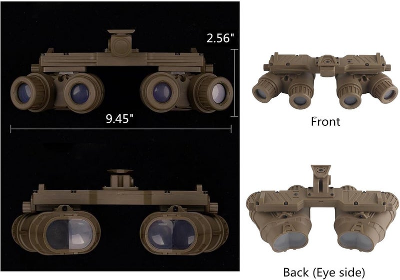 Hdlsina Airsoft Tactical Cosplay GPNVG18 Binoculars Night Vision Goggles Model No Function,L4G24 Night Vision Helmet Mount - Image 4
