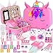 Mqsiuve Kids Makeup Kit for Girl 2 in 1 Kids Washable Makeup Toys Nail Art Kit with Nail Dryer and Storage Case Real Girl Makeup Set Birthday Gifts Toys for 3 12 Year Old Girls Pink - Image 3