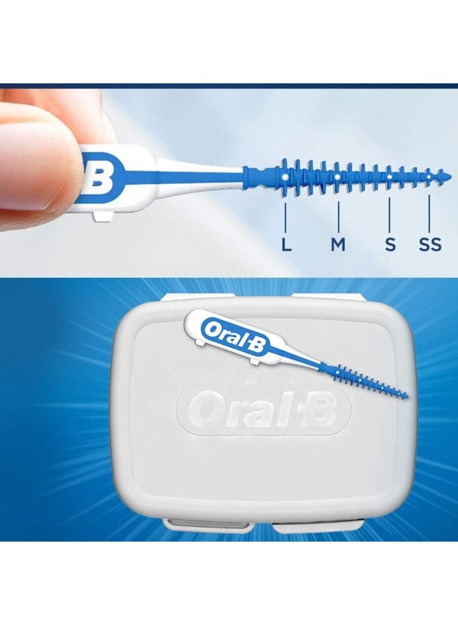 Oral-B Interdental Brushes Rubber Type, 20 Pieces, Soft Flexible Bristles, Gentle Cleaning Between Teeth, Includes Carrying Case - Image 2