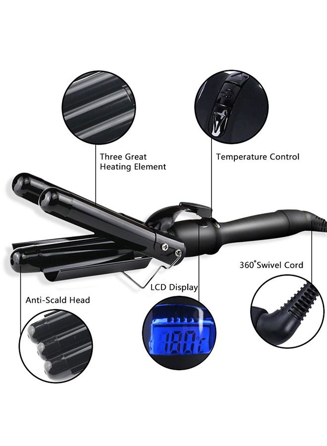 يولو موجة الشعر تجعيد عصا حديدية 28 ملم مع شاشة LCD درجة حرارة قابلة للضبط - Image 3