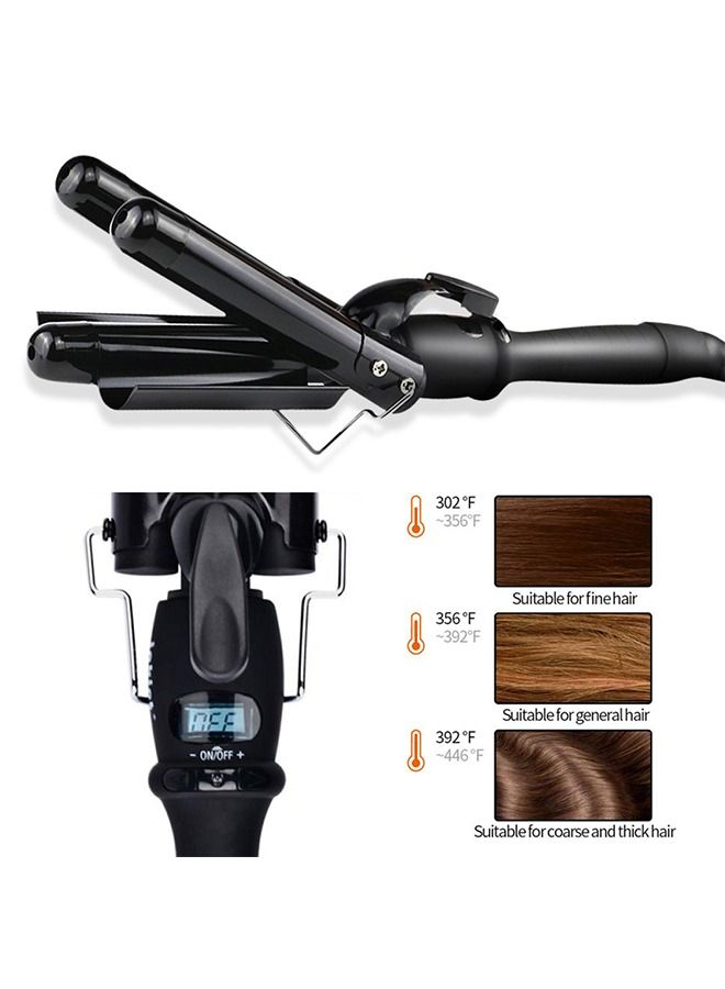 يولو موجة الشعر تجعيد عصا حديدية 28 ملم مع شاشة LCD درجة حرارة قابلة للضبط - Image 4