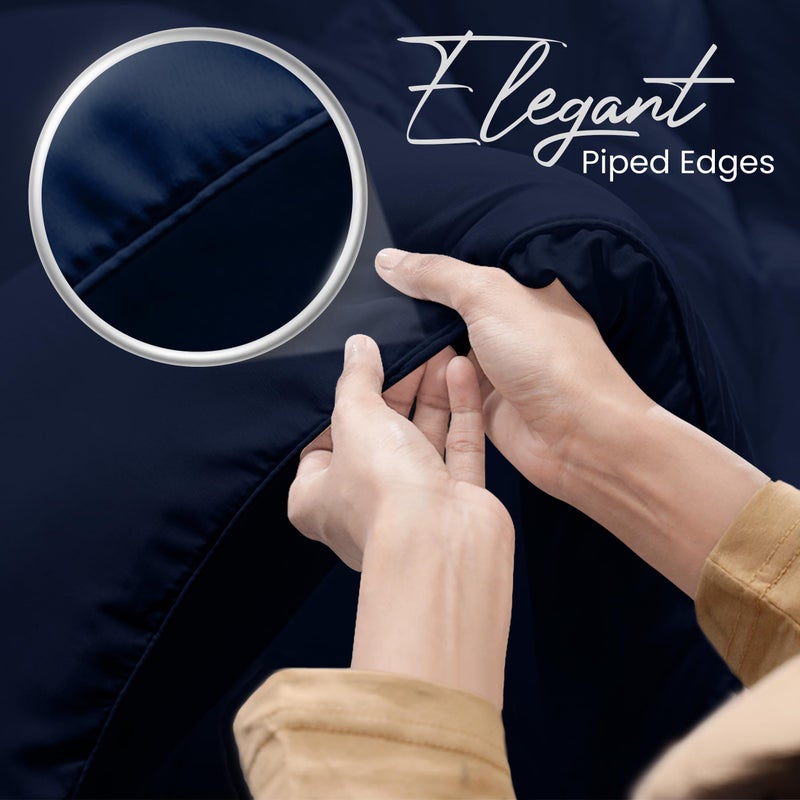 Utopia Bedding All Season 250 GSM Comforter - Plush Siliconized Fiberfill Comforter Twin - Box Stitched (Twin/Twin XL, Navy) - Image 5