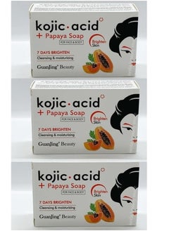 KOJIC ACID Three Pieces Of Kojic Papaya Soap For Face And Body 3x120 g 
