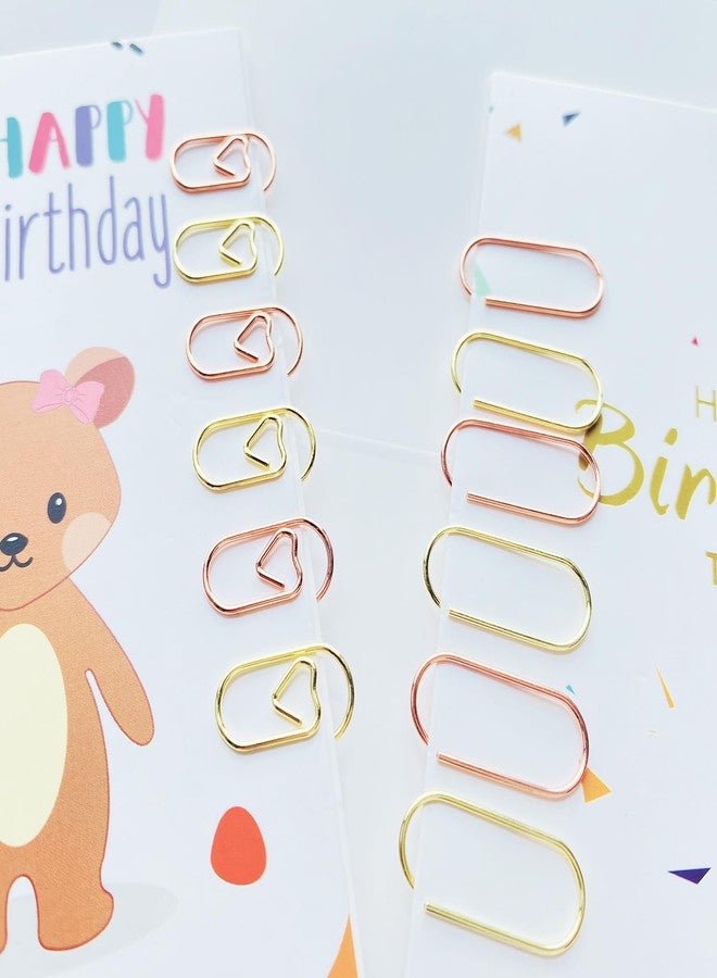 HCwelli 120 PCS Gold Heart Shaped Paper Clips 0.78inch Small Paper Clips Cute Mini Paperclips Invitations Paperclips Decorative Paper Clips for Office School Home Desk Organizers (Rose Gold) - Image 5