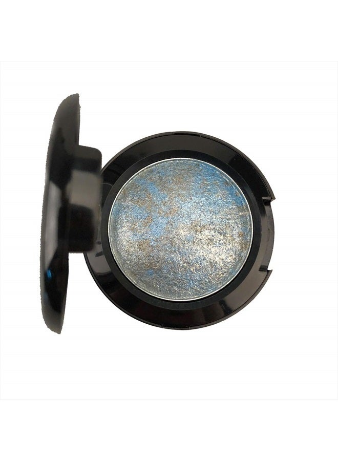 Mallofusa Single Color Baked Eye Shadow Palette Glitter Powder in Shimmer 15 Metallic Colors Optional (Ice Blue) - Image 3
