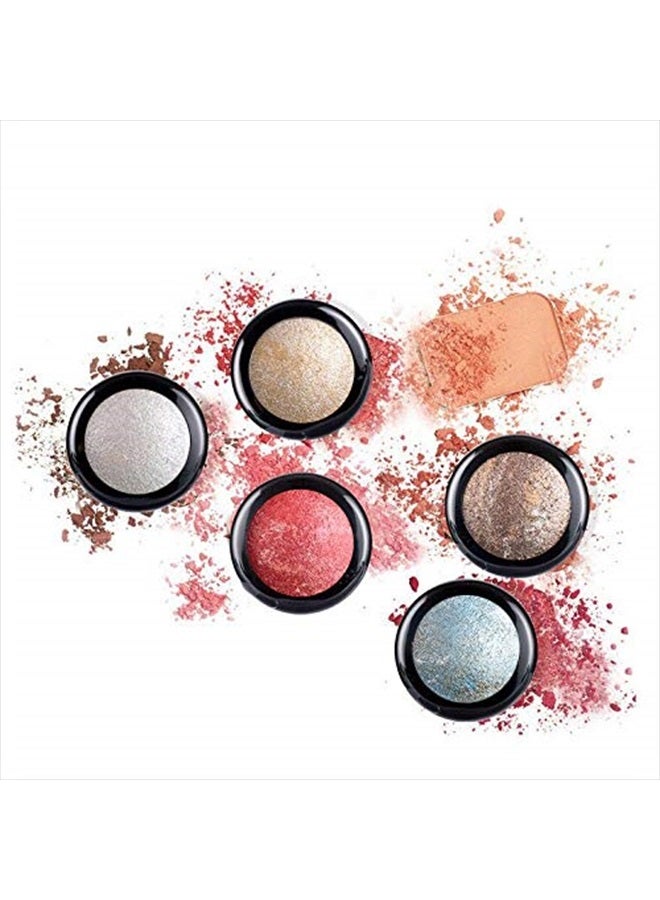 Mallofusa Single Color Baked Eye Shadow Palette Glitter Powder in Shimmer 15 Metallic Colors Optional (Ice Blue) - Image 2