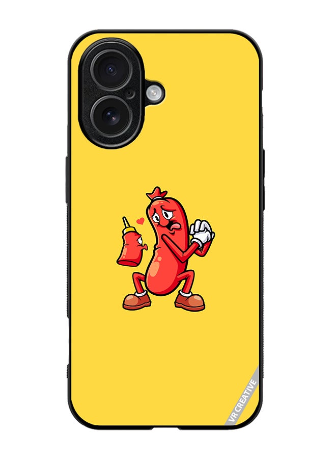 Protective Case Cover For Apple iPhone 17 Ketchup Love Sausagel Design Multicolour