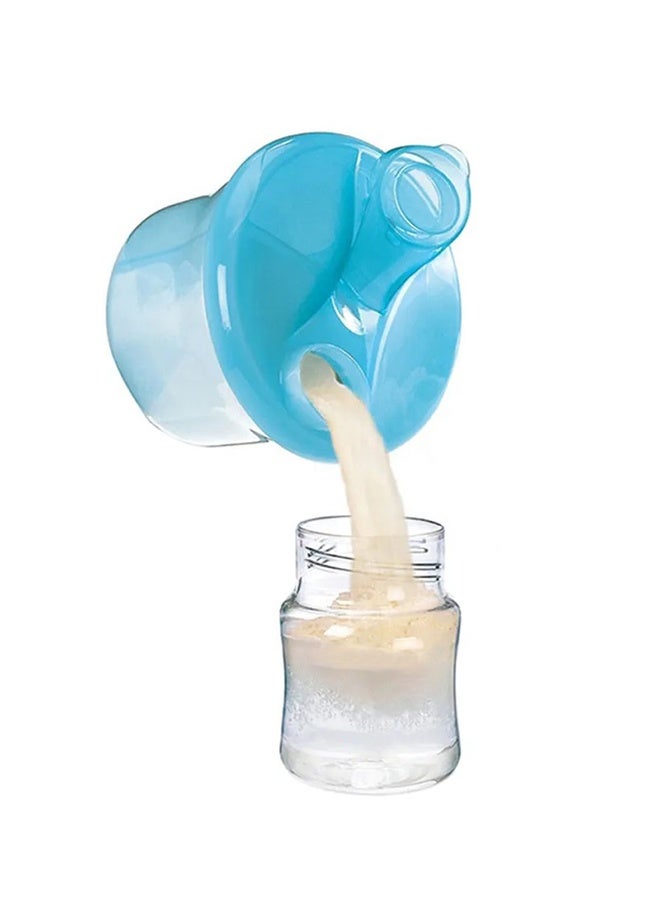 Dispenser for Milk Powder BPA-free Material Milk Powder Dispenser With Rotating Cap Removable Inner Sections(Blue) - Image 4