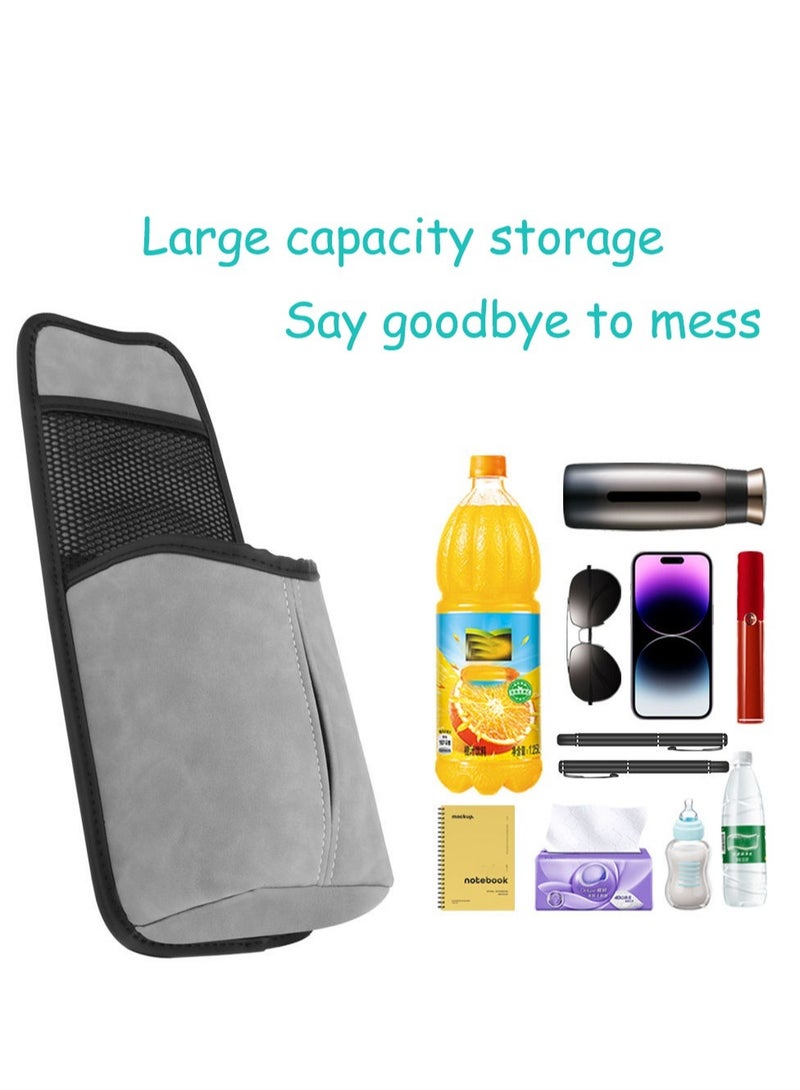Multifunction Car Seat Side Organizer, Auto Storage Hanging Bag Multifunctional Mesh Pocket Travel Accessories for Cellphones Keys Cards Wallets Sunglasses - Image 4