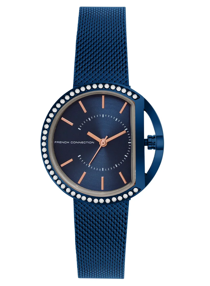 French Connection French Connection Women's Analog Watch With Blue Stainless Steel Bracelet 34 mm FCN00031E