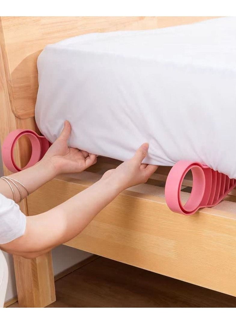 Hawaii - 3 Pcs Mattress Wedge Lifter Bed Lifter Mattress Wedge Elevator Changing Sheets Bed Making Tool Bed Making Lifting Handy Tool to Alleviate Back Pain Pink - Image 1