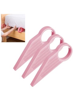 3 Pcs Mattress Wedge Lifter Bed Lifter Mattress Wedge Elevator Changing Sheets Bed Making Tool Bed Making Lifting Handy Tool to Alleviate Back Pain Pink
