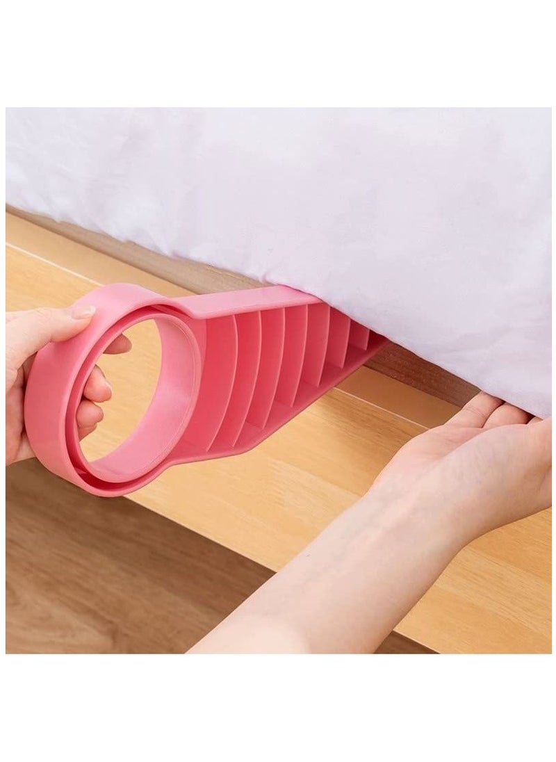 Hawaii - 3 Pcs Mattress Wedge Lifter Bed Lifter Mattress Wedge Elevator Changing Sheets Bed Making Tool Bed Making Lifting Handy Tool to Alleviate Back Pain Pink - Image 1