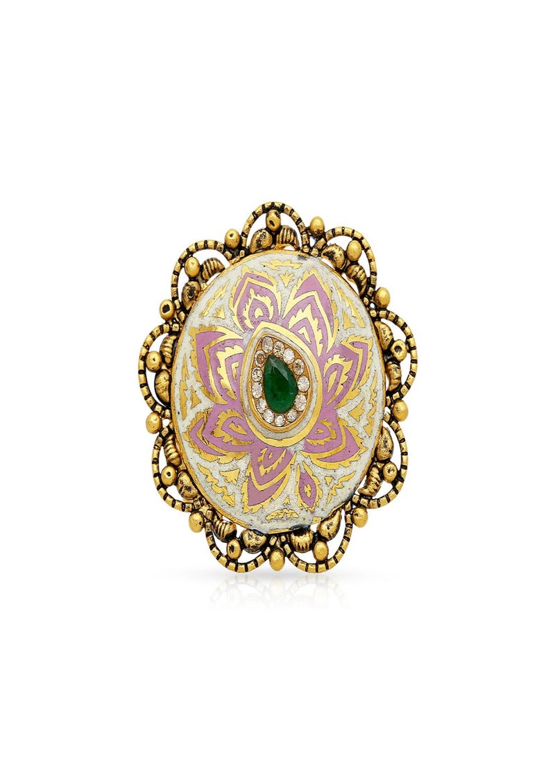 Malabar Gold and Diamonds - 22 Carat 916 Purity Yellow Gold Ring RG3888217Y16 For Women - Image 1