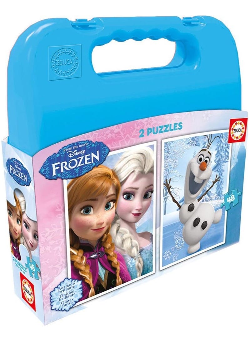 ايديوسا إديوك - مجموعة أحجيات ديزني فروزن - مجموعتان من الأحجيات في علبة، 48 قطعة × 2 - Image 1