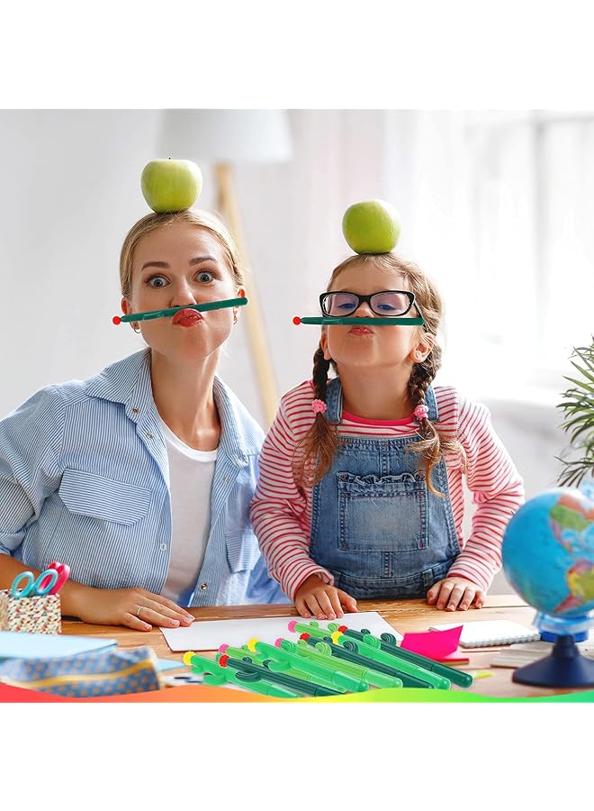 إيروريكس أقلام جل 24 قطعة أقلام الصبار للأطفال أقلام حبر جل على شكل صبار أقلام حبر جاف سوداء على شكل صبار مع زهرة للمكتب واللوازم المدرسية والكتابة المنزلية - Image 4