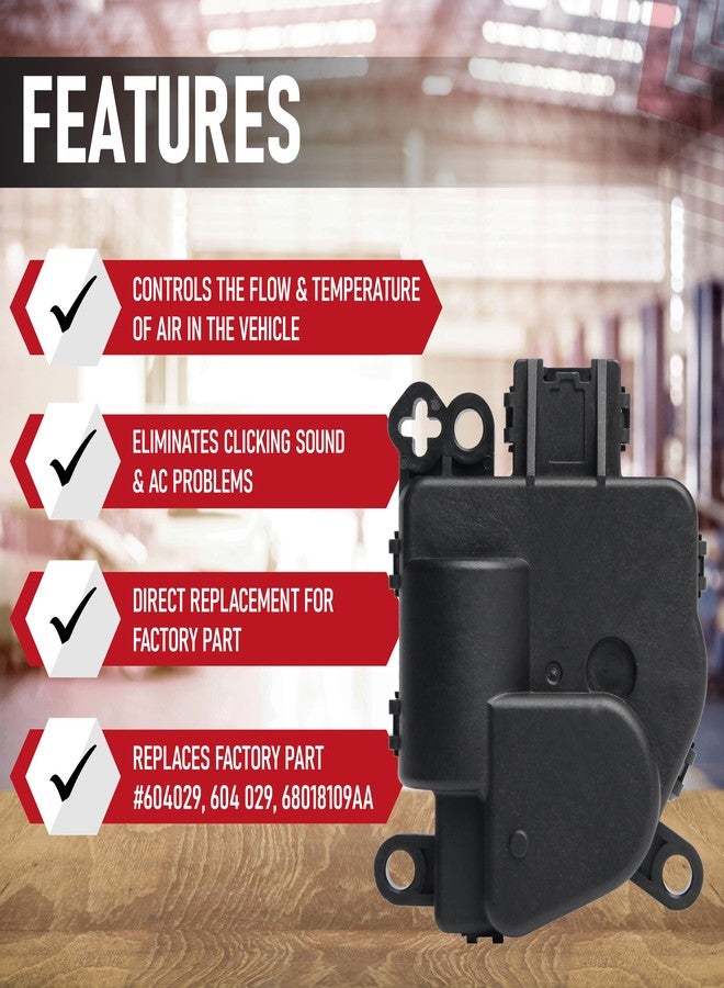 AA Ignition HVAC Air Blend Door Actuator Replacement by AA Ignition - Compatible with Chrysler, Dodge, Jeep, Ram - Avenger, Sebring, Caliber, Journey, Compass, Patriot, Wrangler, ProMaster - 604-029, 68018109AA - Image 2