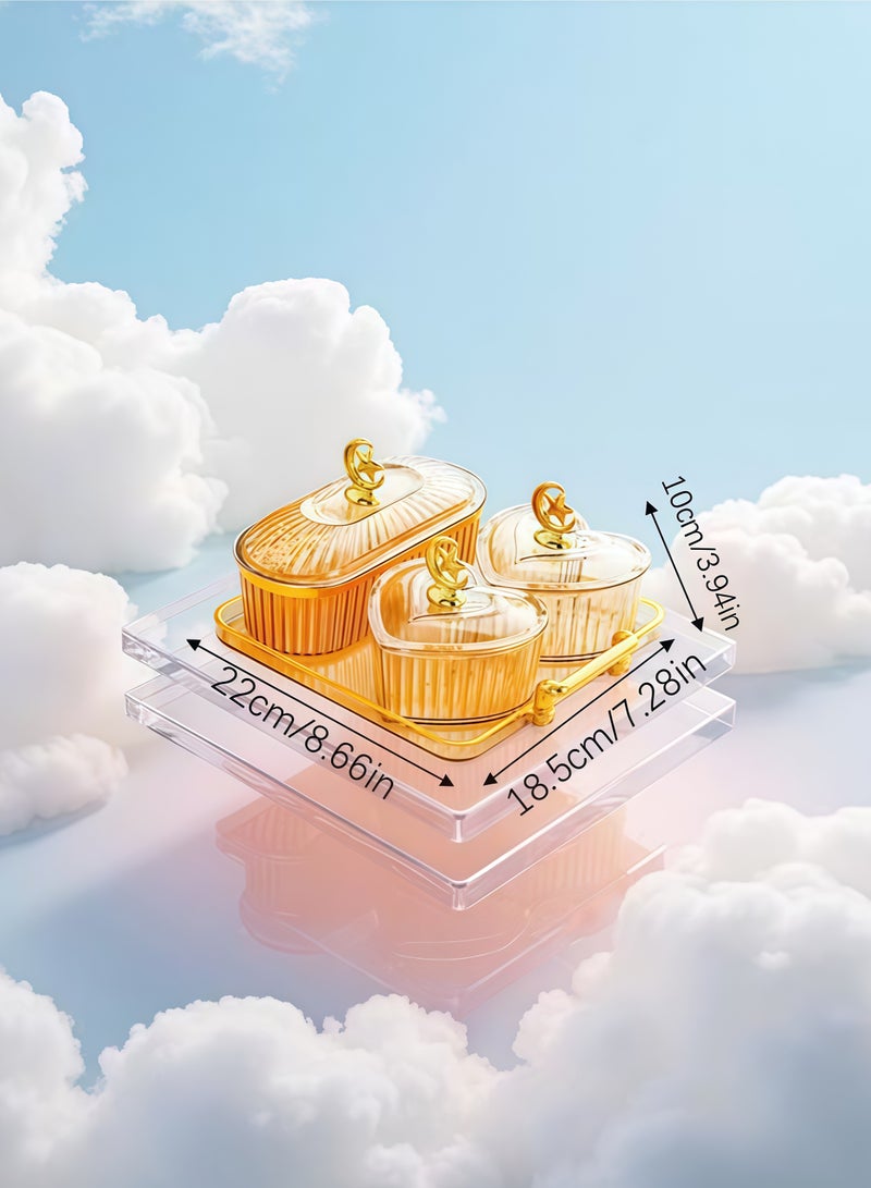 علبة فاكهة منزلية بلاستيكية شفافة بنوم بنه غرفة المعيشة طاولة القهوة وجبة خفيفة شوكة وجبة خفيفة والفاكهة علبة مجموعة - Image 4