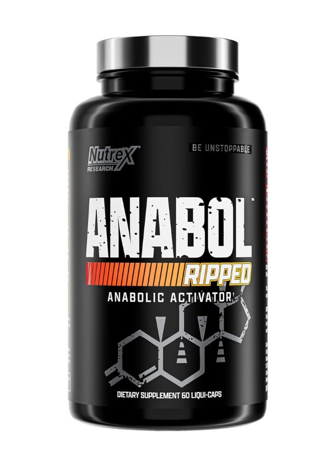 Nutrex Research Anabol Ripped Anabolic Muscle Builder for Men 60 Capsule 
